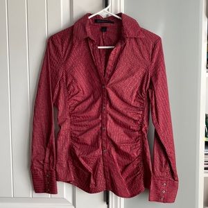 Small Express top red with metallic silver